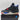 Jordan 4 Rare Air size 10 sneaker with white lettering, blue laces, original box, condition 9.5/10